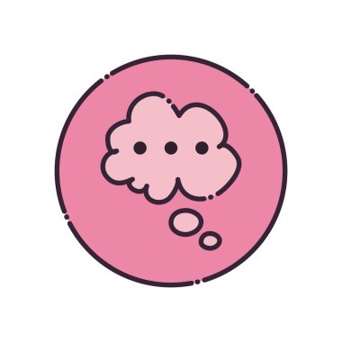 Bulut iletişim balonu doldurma biçim vektör tasarımı