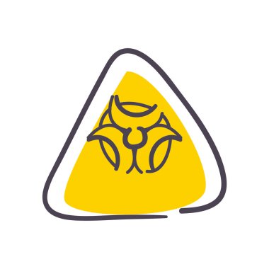 Biyolojik tehlike içinde üçgen doldurma biçimi vektör tasarımı