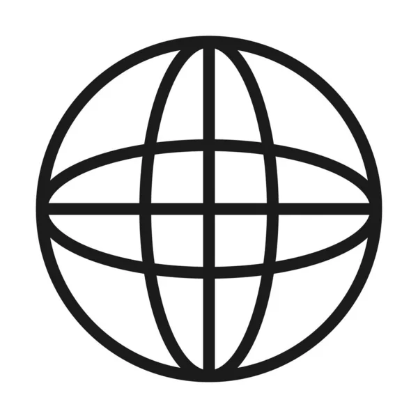 Global sfär ikon, linje stil — Stock vektor