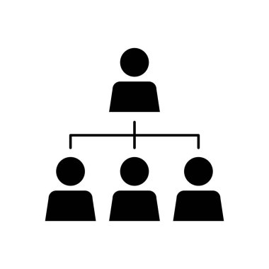 hiyerarşi ile pictogram insan simgesi, siluet tarzı