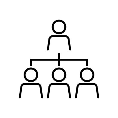 Pictogram insan simgesi, satır biçimi ile hiyerarşi