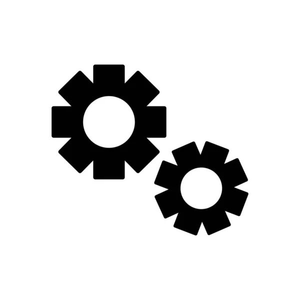 Gears wheels icon, silhouette style — Stock Vector