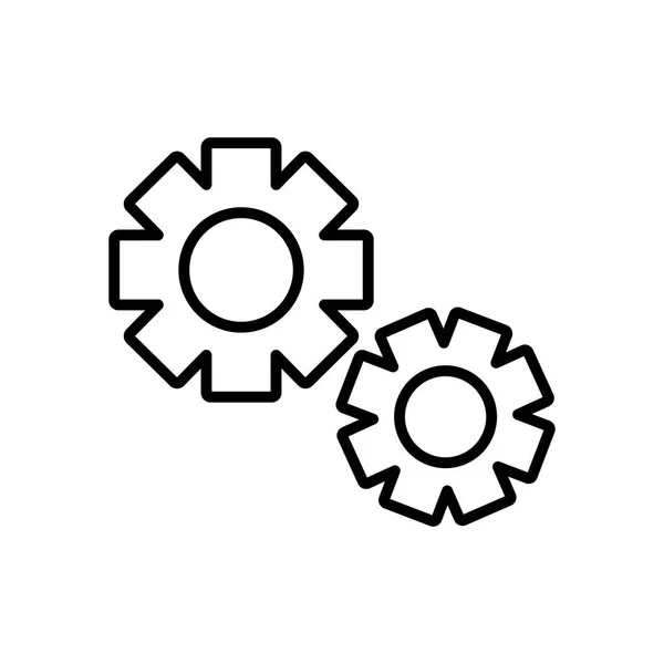 Значок шестерні колеса, стиль лінії — стоковий вектор