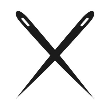 çapraz iğne simgesi, siluet biçimi