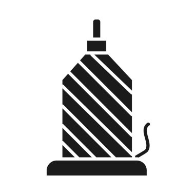 Dikiş makinesi konsepti, iğne simgesi, siluet biçimi