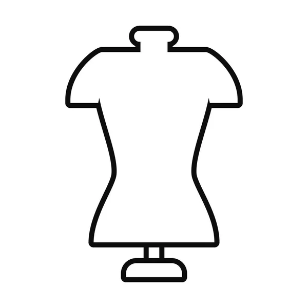 Cuerpo maniquí icono, estilo de línea — Vector de stock