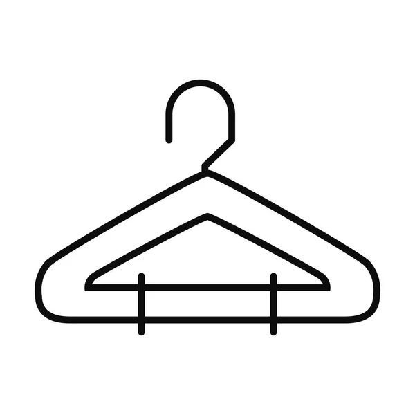Kleiderbügel-Symbol, Linienstil — Stockvektor