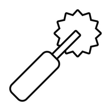 overditch tekerlek simgesi, satır biçimi