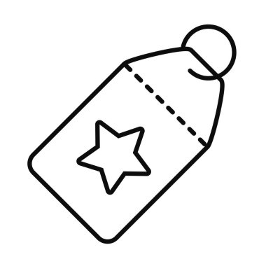 Yıldız simgesi ile fiyat etiketi, satır biçimi