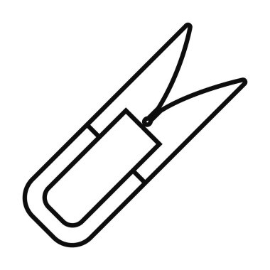 Dikiş kırpıcı simgesi, satır biçimi