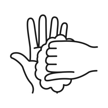 Eller sabunla yıkanıyor, sıra şeklinde.