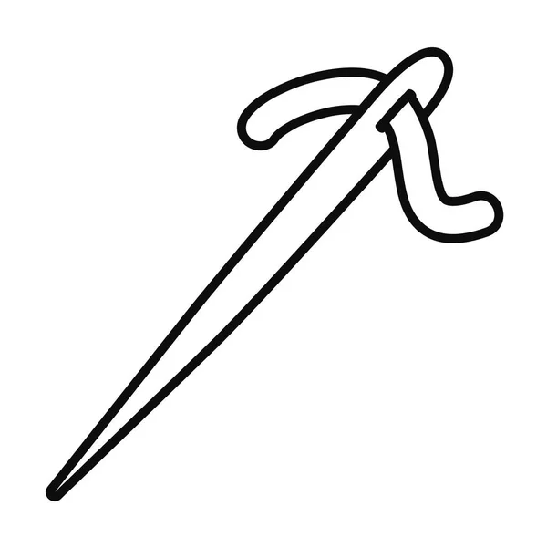 Costura icono de la aguja, estilo de línea — Archivo Imágenes Vectoriales