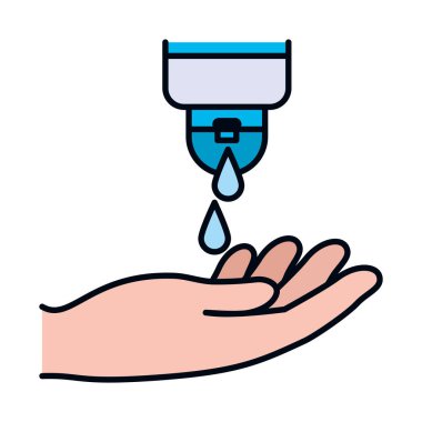 Antibakteriyel ve damlalar ele, çizgiye ve dolgu biçimine düşüyor