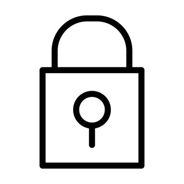 güvenlik kilidi simgesi, satır biçimi