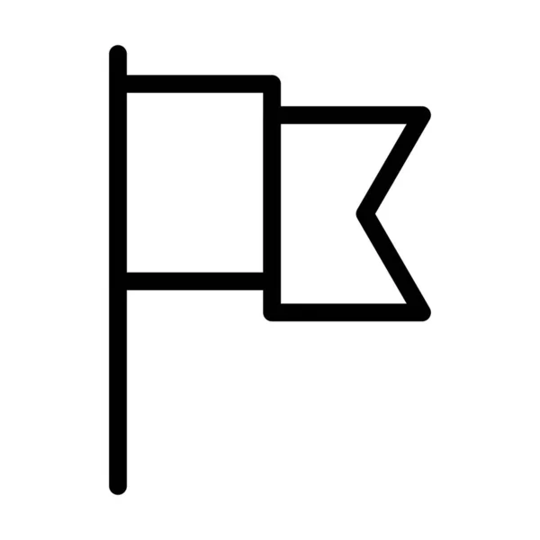 Gebruiker vlag pictogram, lijn stijl — Stockvector