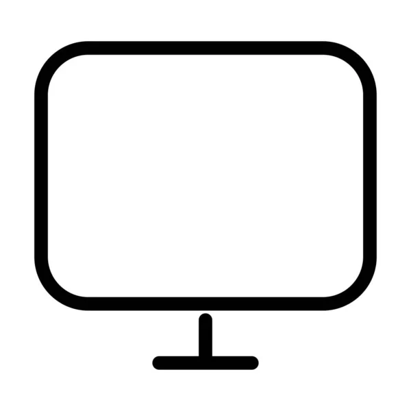 Computer monitor icon, line style — Stock Vector