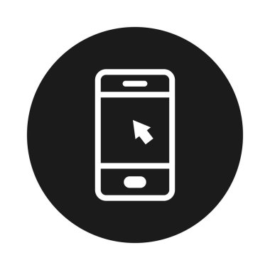 ok simgesi olan akıllı telefon, blok biçimi