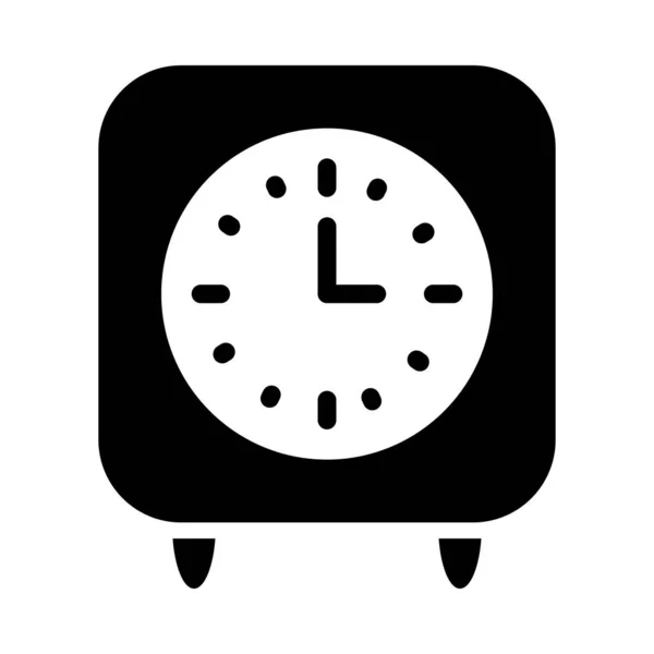 Τραπέζι ρολόι εικονίδιο, στυλ σιλουέτα — Διανυσματικό Αρχείο