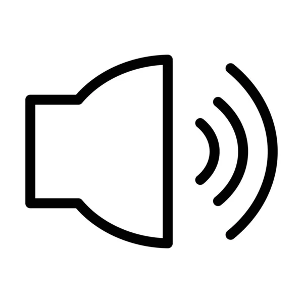 Icône du haut-parleur sonore, style ligne — Image vectorielle
