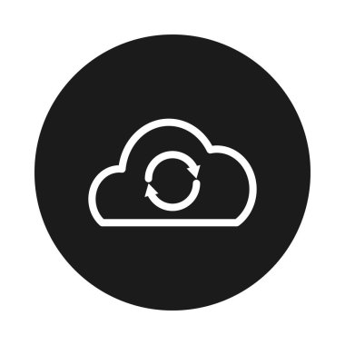 Senkronize ok simgesi ile bulut depolama, blok biçimi