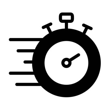 hızlı kronometre simgesi, siluet biçimi