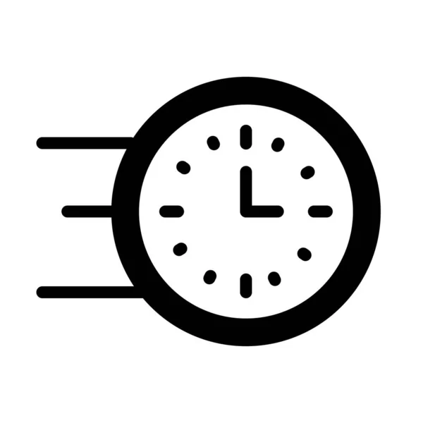 Icono de reloj rápido, estilo de silueta — Archivo Imágenes Vectoriales