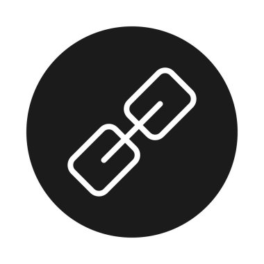 Web simgesi konsepti, bağlantı zinciri simgesi, blok biçimi