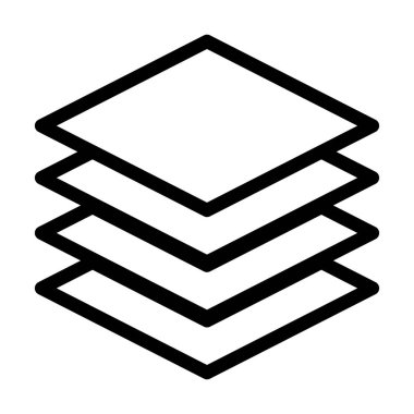 Sistem Kullanıcı Arayüzü kavramı, katman sembolü simgesi, satır biçimi