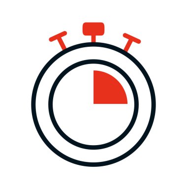 Kronometre simgesi resmi, yarı çizgi yarı renk