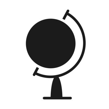 Coğrafya aracı simgesi, siluet biçimi