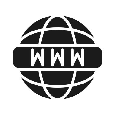 genel internet simgesi simgesi, siluet biçimi