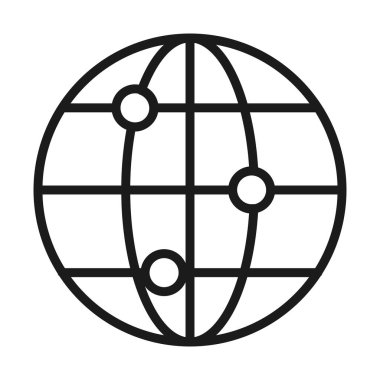 ağ noktaları, çizgi biçimi olan küresel küre