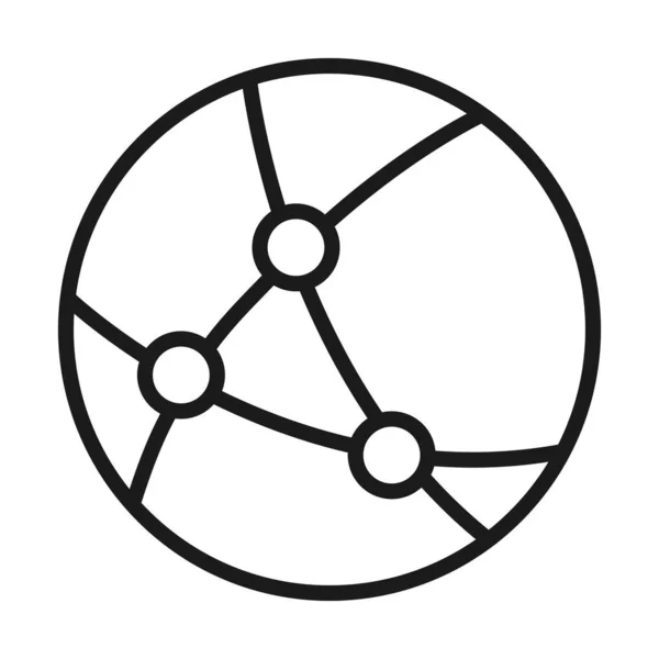 Сфера глобусу з мережевими точками, стиль лінії — стоковий вектор