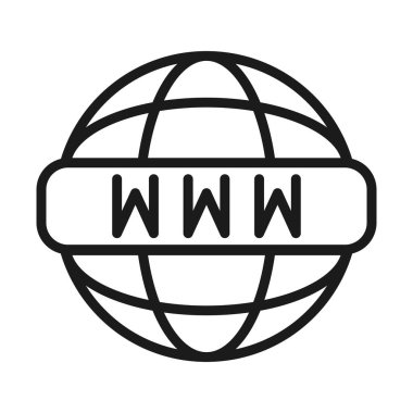 genel internet simgesi simgesi, satır biçimi