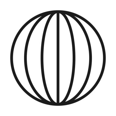 çizgili küresel küre simgesi, çizgi biçimi