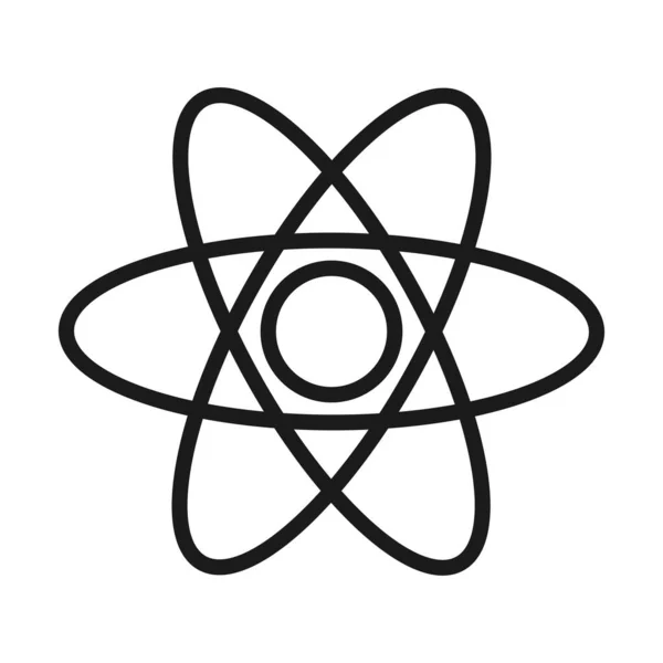 Значок символу атома, стиль лінії — стоковий вектор