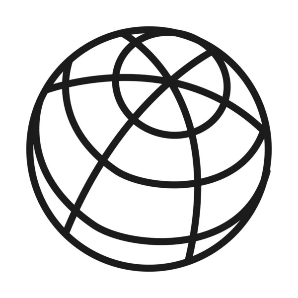Symbol für globale Verbindung, Linienstil — Stockvektor