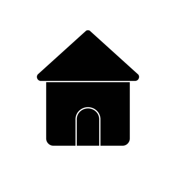 Icono de la forma de la casa, estilo de silueta — Vector de stock