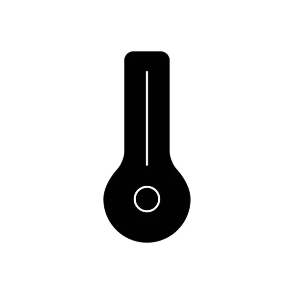 Εικόνα εικονιδίου θερμόμετρου, στυλ σιλουέτας — Διανυσματικό Αρχείο