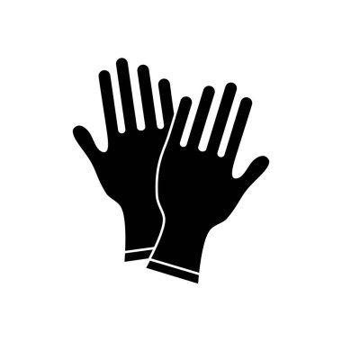 Tıbbi eldiven simgesi, siluet biçimi