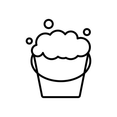 Sabunlu su ikonlu kova, çizgi tarzı.