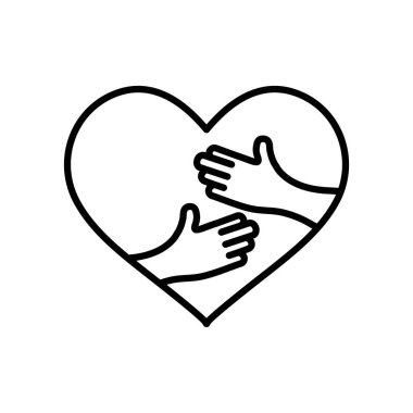 Eller ikonlu kalp, satır biçimi