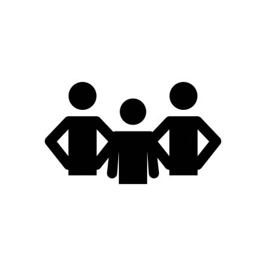 pictogram insanlar ayakta simge, siluet tarzı