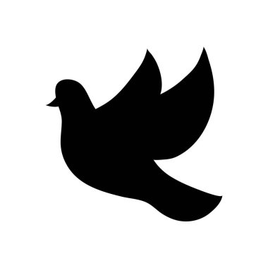 güvercin şekil simgesi, siluet biçimi