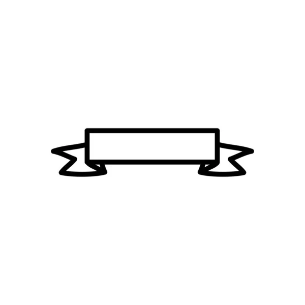 Decoratieve lint pictogram, lijn stijl — Stockvector