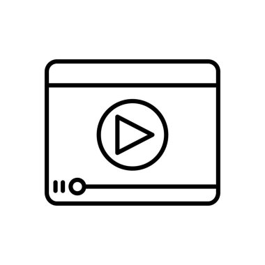 video oynatıcı simgesi, satır biçimi