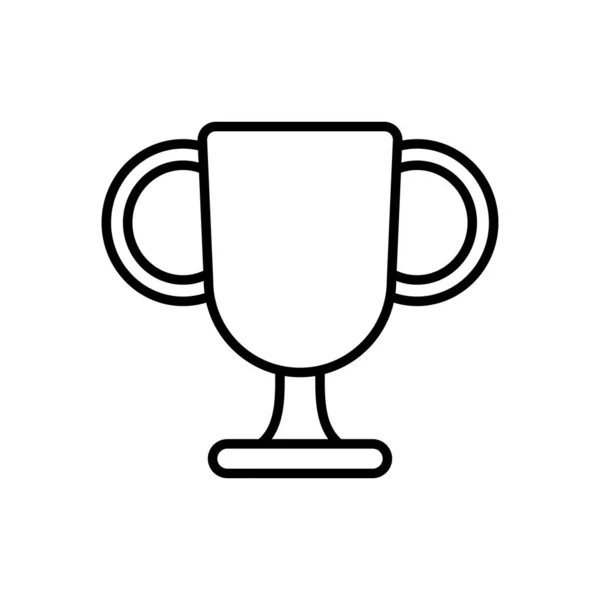 Ícone de copo de troféu campeão, estilo de linha — Vetor de Stock
