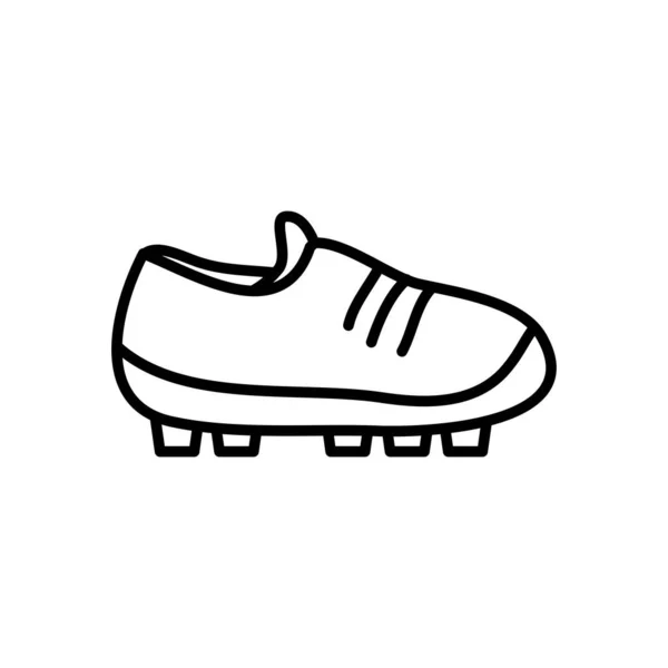 Voetbalschoenen icoon, lijn stijl — Stockvector