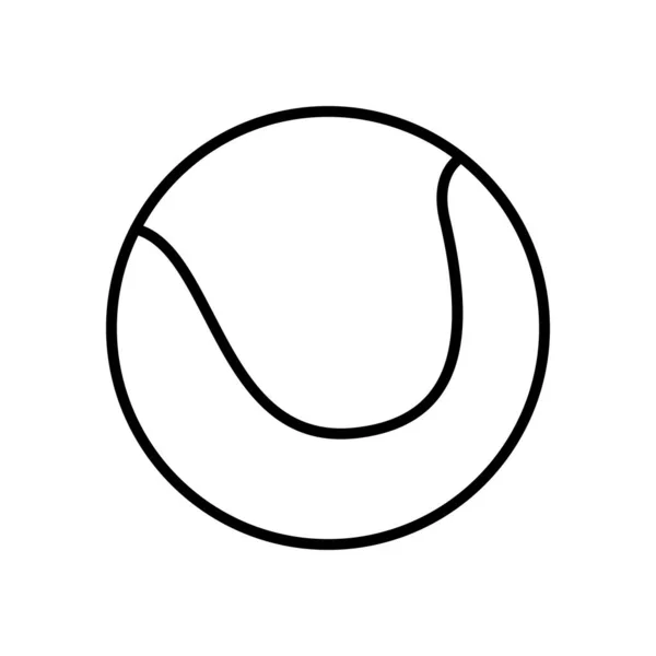 Pelota de tenis icono, estilo de línea — Vector de stock