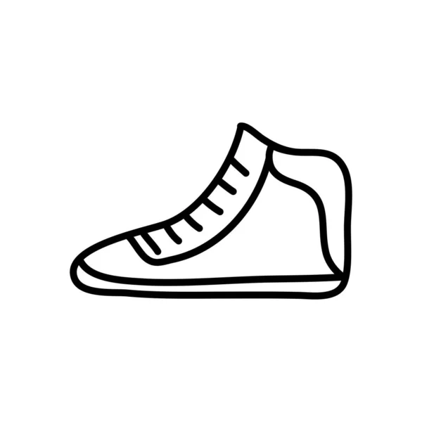 Значок баскетбольного взуття, стиль лінії — стоковий вектор
